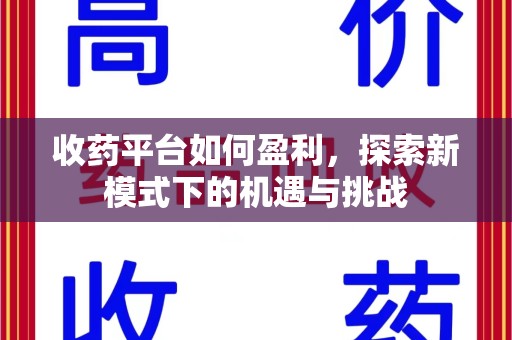 南阳收药平台如何盈利，探索新模式下的机遇与挑战